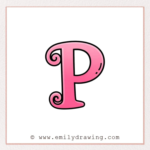 Preview of Fancy Letter P drawing